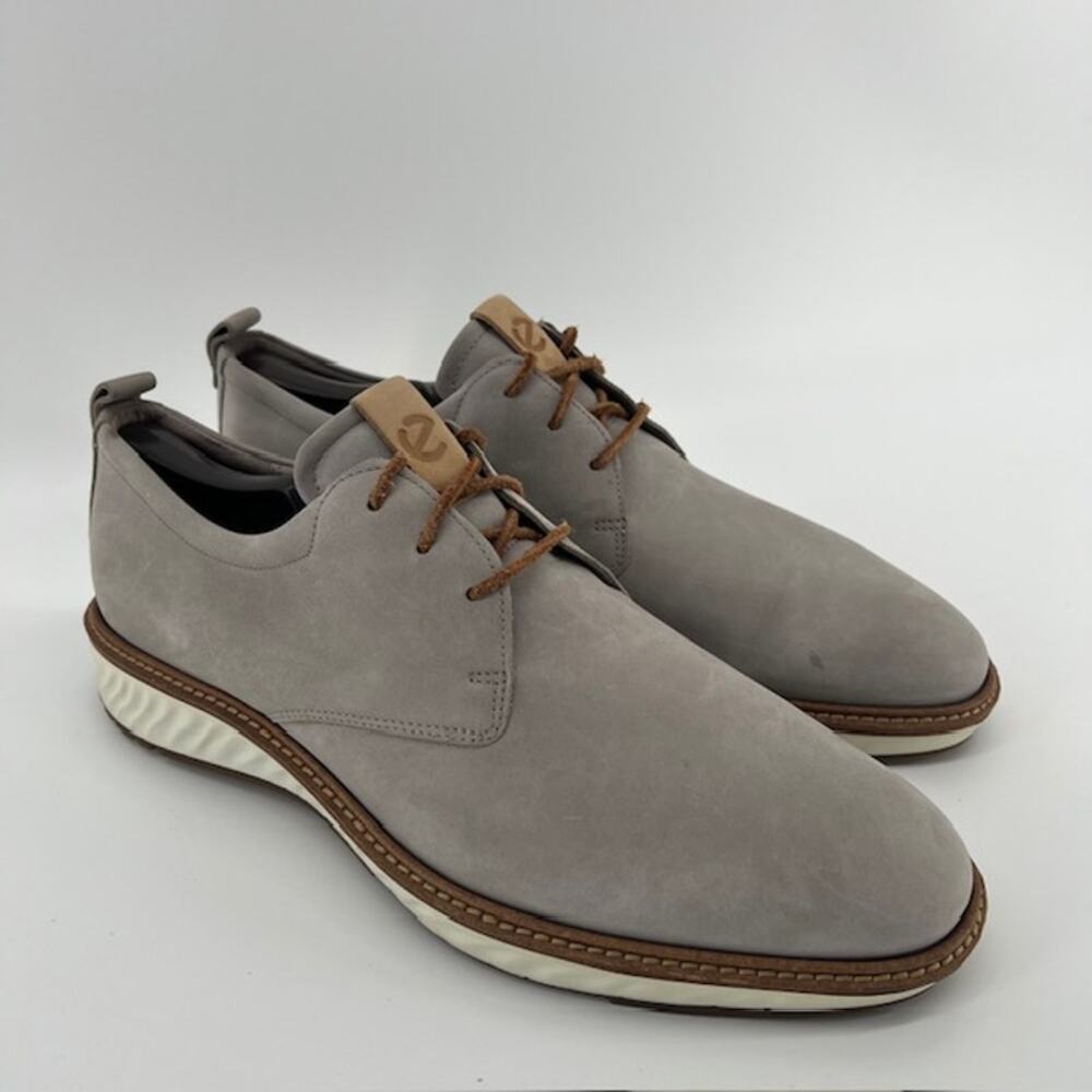 Ecco ST.1 Hybrid Derby Oxford Sneaker Shoe Mens US11/EU45 Gray Nubuck Comfort